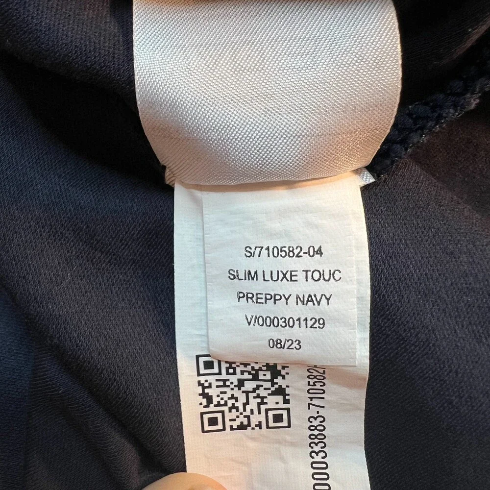 Banana Republic - Polo Shirt Men's L Navy Blue Short Sleeve 2 Button Collar